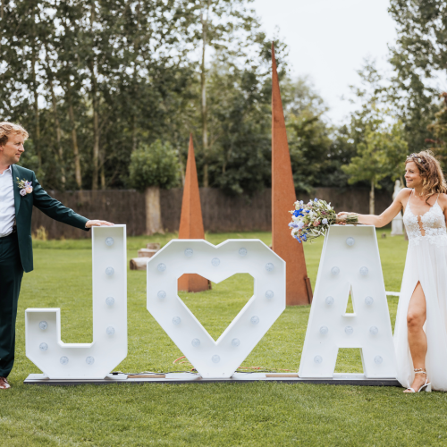 Lichtletters WIT - set 3 stuks