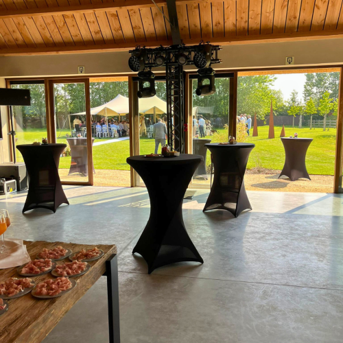 Stretchhoes receptietafel "Leon"